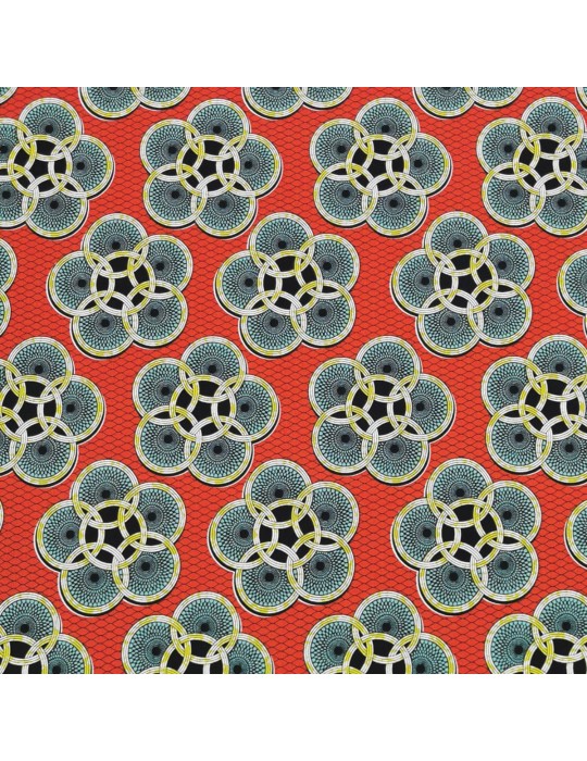 Coupon 100 % coton imprimé 150 x 50 cm rouge