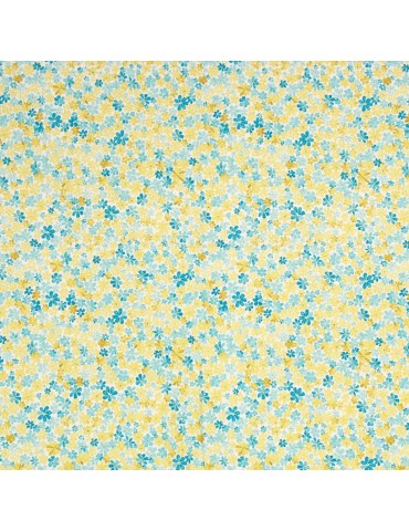 Coupon 100 % coton imprimé 150 x 50 cm bleu