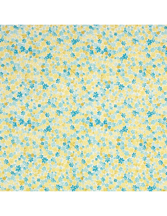Coupon 100 % coton imprimé 150 x 50 cm bleu