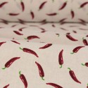 Coupon coton imprimé 50 x 50 cm blanc