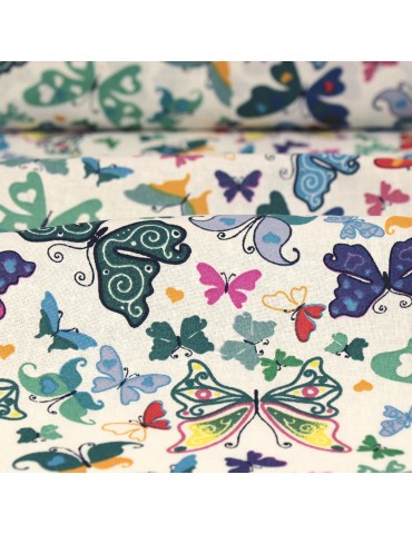 Coupon coton imprimé 50 x 50 cm multicolore