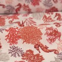 Coupon coton imprimé 50 x 50 cm rouge