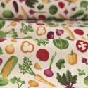 Coupon coton imprimé 50 x 50 cm vert