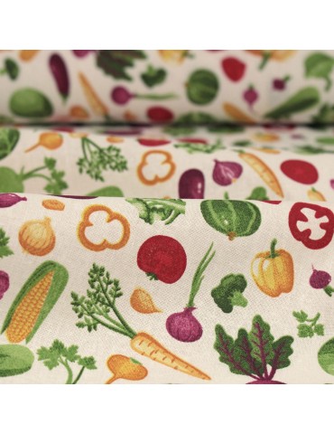 Coupon coton imprimé 50 x 50 cm vert