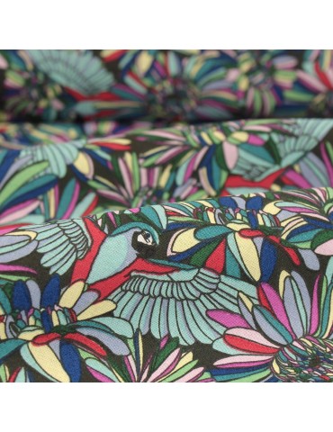 Coupon coton imprimé 50 x 50 cm multicolore