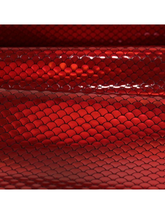 Coupon simili paillettes fêtes rouge 50 x 70 cm