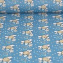 Coupon tissu cretonne 50 x 150 cm bleu Coupon tissu cretonne 50 x 150 cm bleu