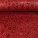 Tissu simili peau de reptile rouge Tissu simili peau de reptile rouge