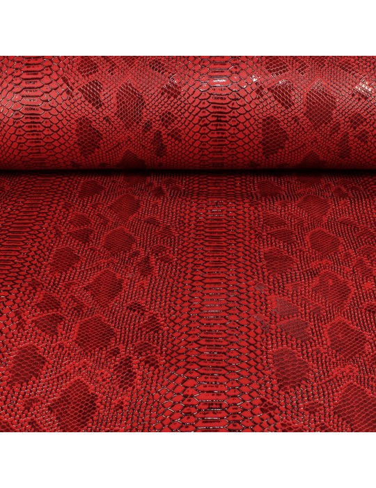 Tissu simili peau de reptile rouge