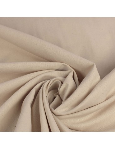 Tissu cretonne bio 100 % coton blanc