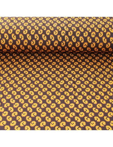 Tissu jersey imprimé jaune