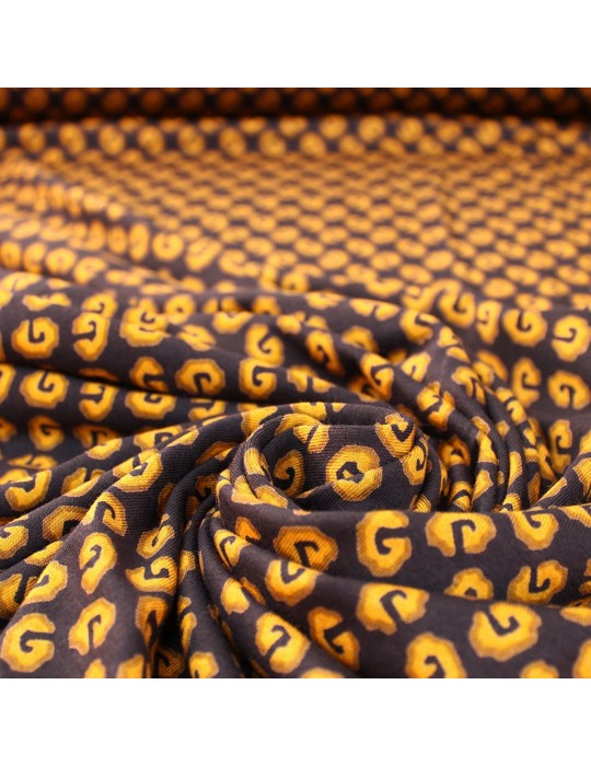 Tissu jersey imprimé jaune