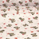 Tissu cretonne imprimé enfant 100 % coton 160 cm blanc Tissu cretonne imprimé enfant 100 % coton 160 cm blanc