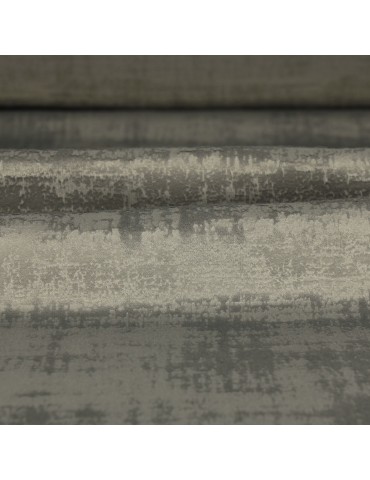 Tissu velours uni polyester 140 cm gris