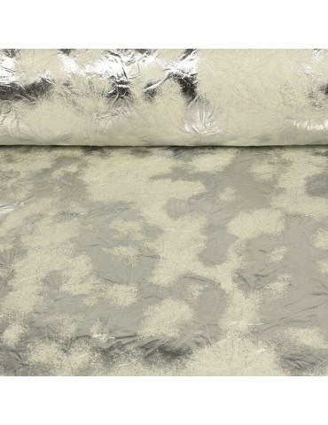 Tissu simili tye and dye 140 cm argenté