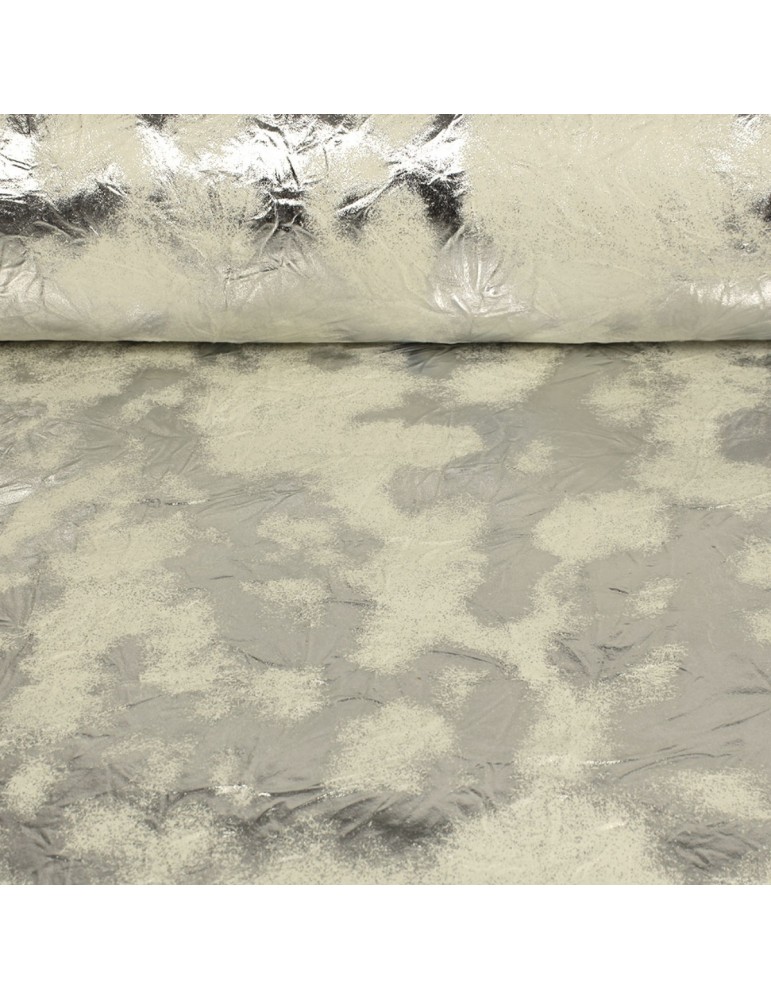 Tissu simili tye and dye 140 cm argenté Tissu simili tye and dye 140 cm argenté