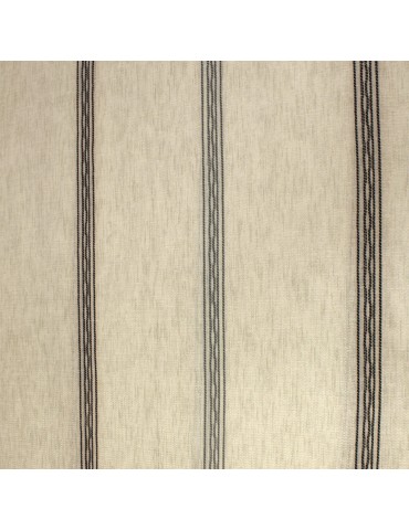 Voilage beige rayures plombé hauteur 300 cm