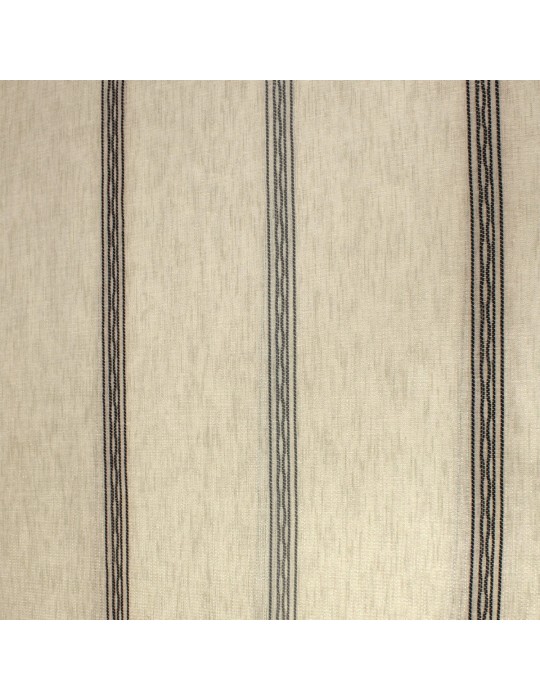 Voilage beige rayures plombé hauteur 300 cm