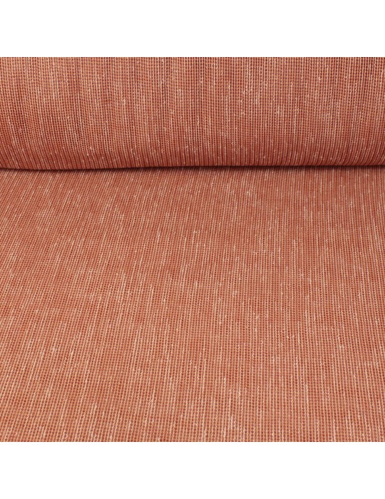 Voilage étamine uni plombé hauteur 300 cm orange