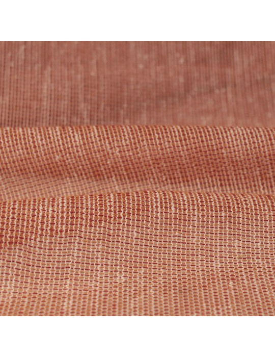 Voilage étamine uni plombé hauteur 300 cm orange