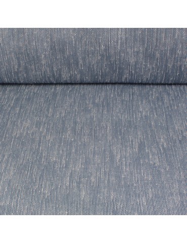 Voilage étamine uni plombé hauteur 300 cm bleu