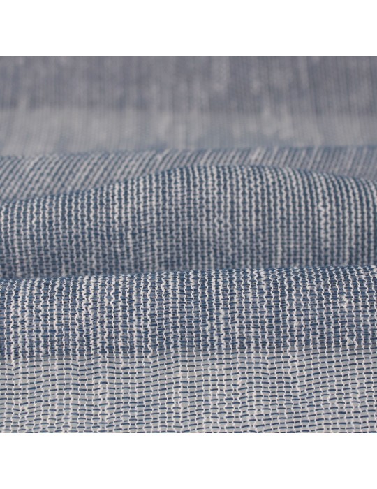 Voilage étamine uni plombé hauteur 300 cm bleu