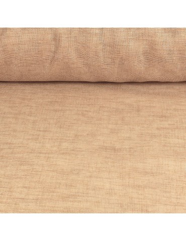 Tissu voilage étamine uni 100 % polyester 300 cm beige