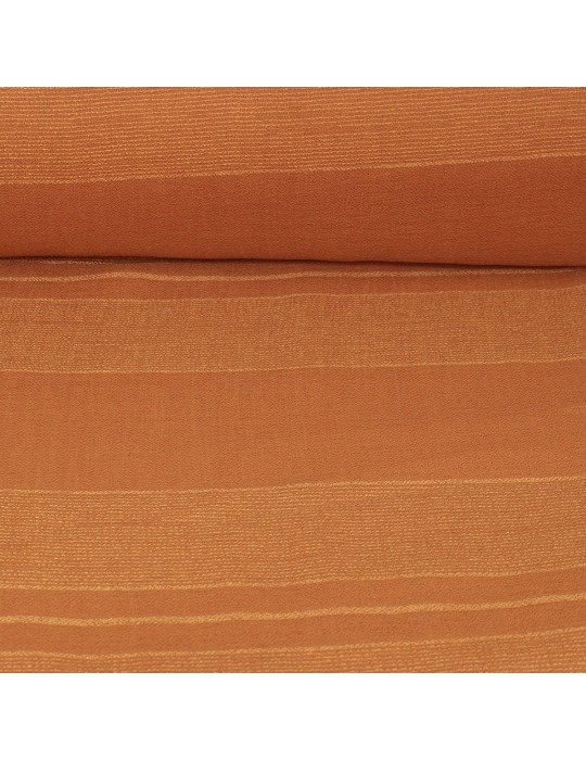 Tissu voilage rayures 100 % polyester 280 cm orange
