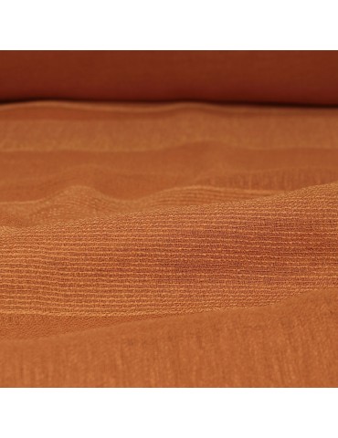 Tissu voilage rayures 100 % polyester 280 cm orange
