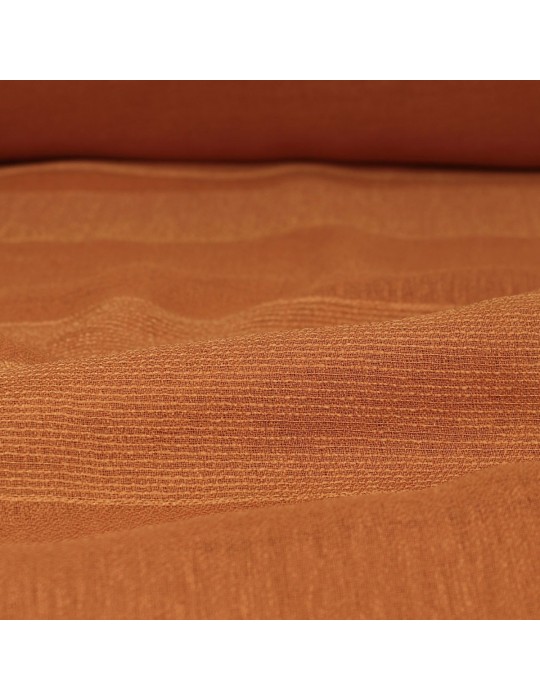 Tissu voilage rayures 100 % polyester 280 cm orange