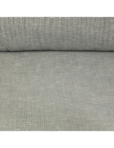 Voilage filet uni plombé hauteur 300 cm gris