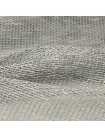 Voilage filet uni plombé hauteur 300 cm gris
