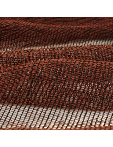 Voilage filet rustique plombé hauteur 300 cm orange