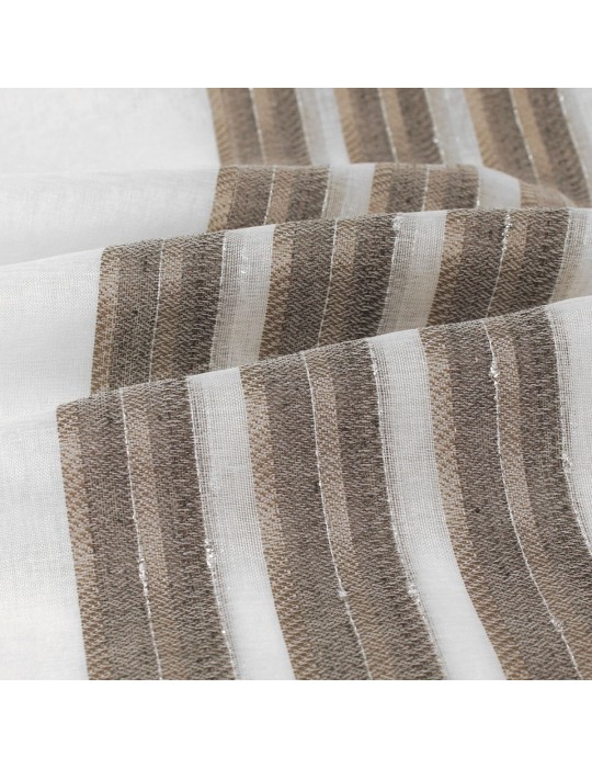 Voilage étamine plombé hauteur 300 cm beige