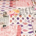 Tissu polyester imprimé affiche multicolore Tissu polyester imprimé affiche multicolore