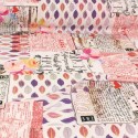 Tissu polyester imprimé affiche multicolore Tissu polyester imprimé affiche multicolore