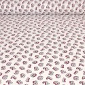 Tissu cretonne imprimé chiffres blanc Tissu cretonne imprimé chiffres blanc