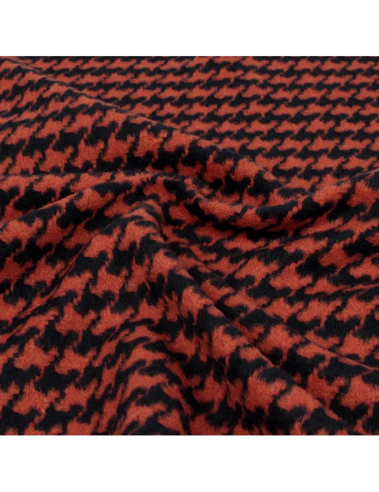 Coupon lainage marine/orange 50 x 150 cm Coupon lainage marine/orange 50 x 150 cm