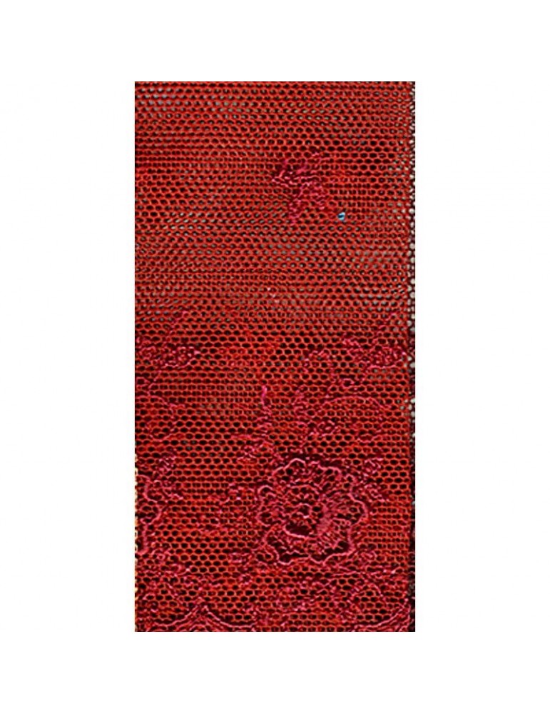 Dentelle valenciennes 10 cm rouge