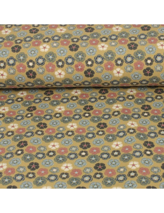 Tissu Jersey imprimé bio jaune