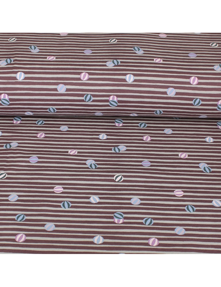 Tissu Jersey imprimé bio violet Tissu Jersey imprimé bio violet