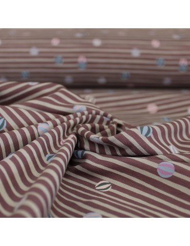 Tissu Jersey imprimé bio violet