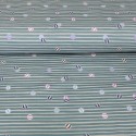 Tissu Jersey imprimé bio bleu Tissu Jersey imprimé bio bleu