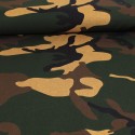 Tissu popeline imprimé camouflage vert Tissu popeline imprimé camouflage vert
