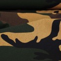 Tissu popeline imprimé camouflage vert Tissu popeline imprimé camouflage vert