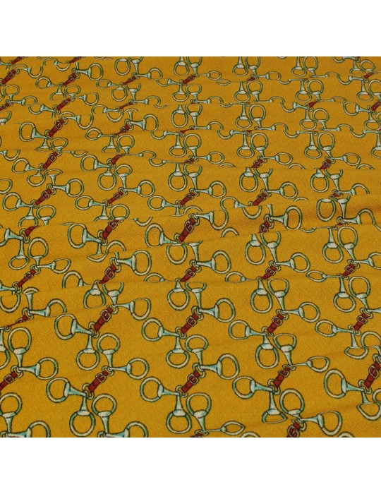 Coupon jersey imprimé ocre 300 x 145 cm