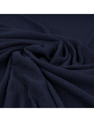 Tissu jersey côtelé noir