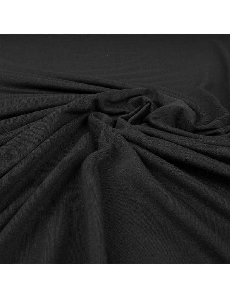 Tissu viscose uni noir Tissu viscose uni noir