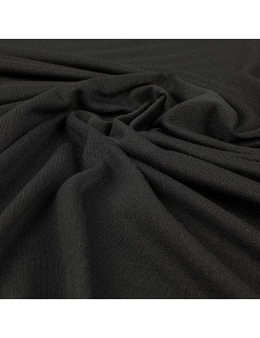 Tissu viscose uni noir