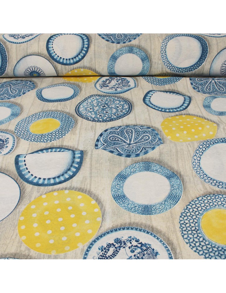 Tissu coton/polyester grande largeur bleu Tissu coton/polyester grande largeur bleu
